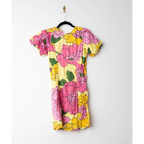 Banjanan Gracia Pink Floral Cotton Dress S - Picture 4 of 10